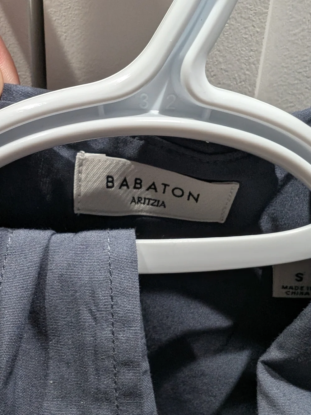 Babaton Slate Gray Short-Sleeve Midi Shirt Dress with Self Tie - Picture 4 of 6